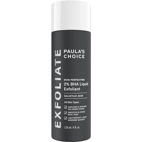 Paulas Choice--SKIN PERFECTING 2% BHA Liquid Salicylic Acid Exfoliant--Facial Exfoliant for Blackheads, Enlarged Pores, Wrinkles & Fine Lines, 4 oz Bottle Paula's Choice