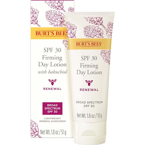 Burt's Bees Sunscreen Moisturizer for Face, SPF 30 Retinol Alternative Facial Lotion for Anti-Aging Skincare & Daytime Protection,1.8 Ounce (Packaging May Vary) Burt's Bees