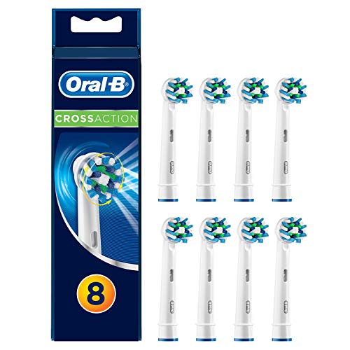 Oral-B CrossAction Toothbrush Head, Pack of 8 Counts Oral-B