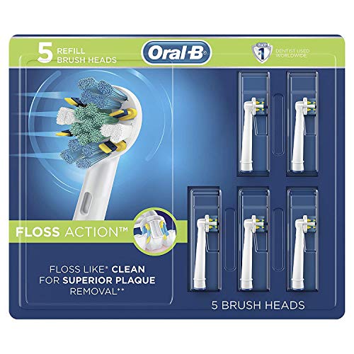 Oral-B FlossAction Electric Toothbrush Replacement Brush Heads Refills, 5 Count Oral-B