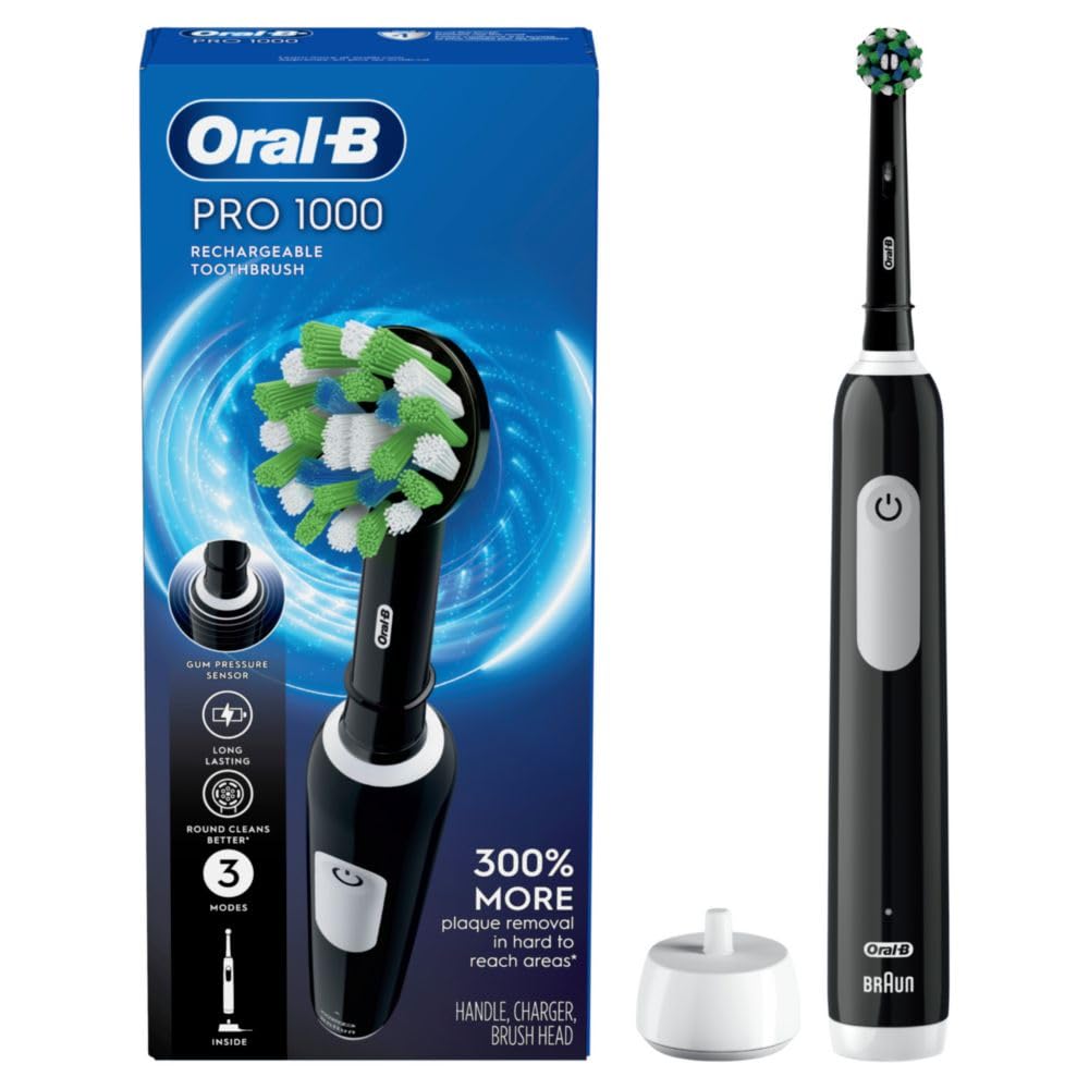 Oral-B Pro 1000 Rechargeable Electric Toothbrush, Black Oral-B