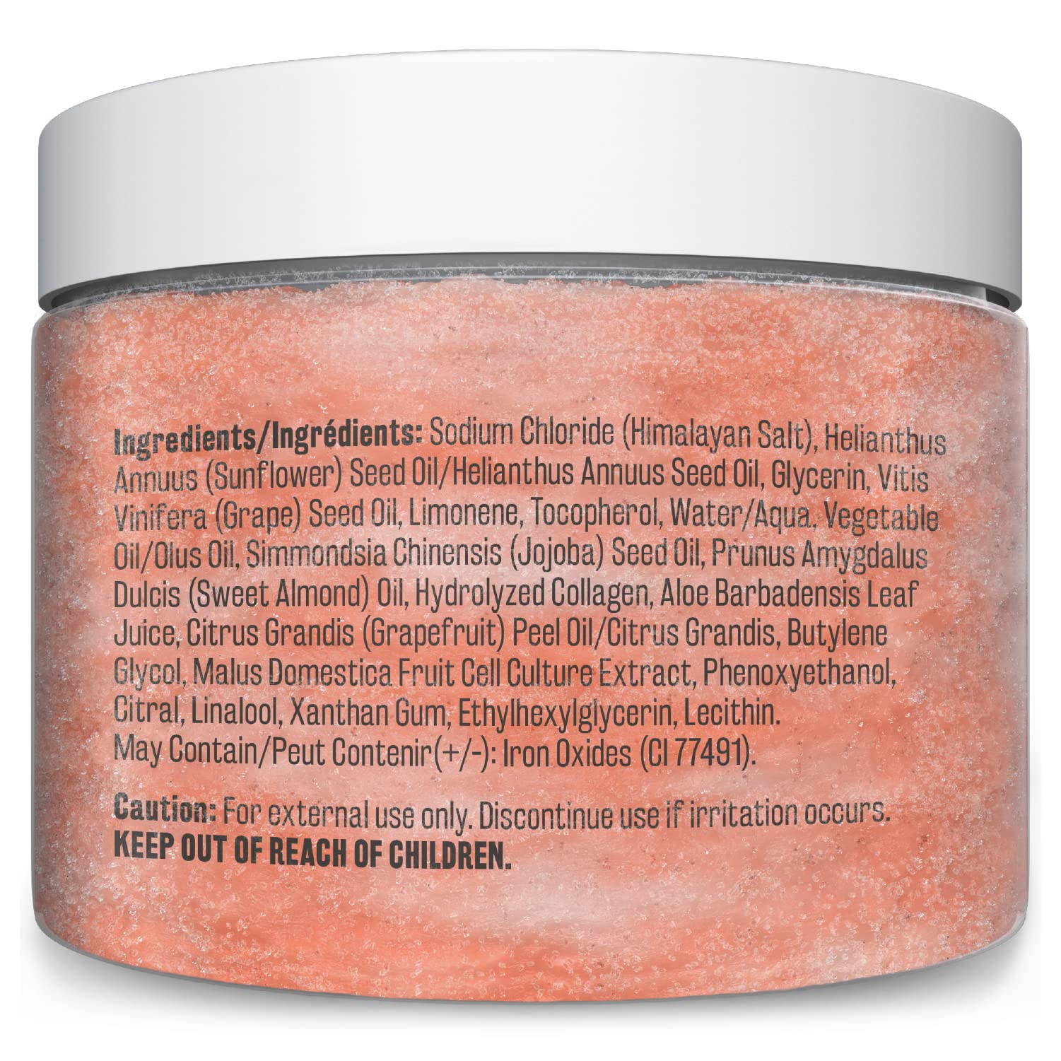 Himalayan Salt Scrub Face Foot & Body Exfoliator Infused with Collagen and Stem Cell Natural Exfoliating Salt Body Scrub for Toning Cellulite Skin Care by M3 Naturals M3 Naturals